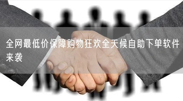 全网最低价保障购物狂欢全天候自助下单软件