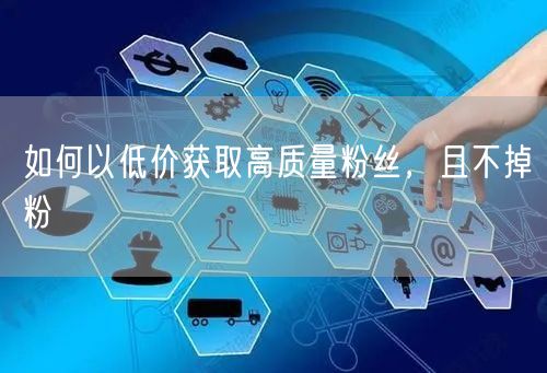 如何以低价获取高质量粉丝，且不掉粉