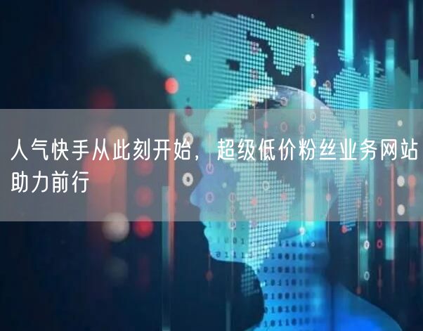 人气快手从此刻开始，超级低价粉丝业务网站