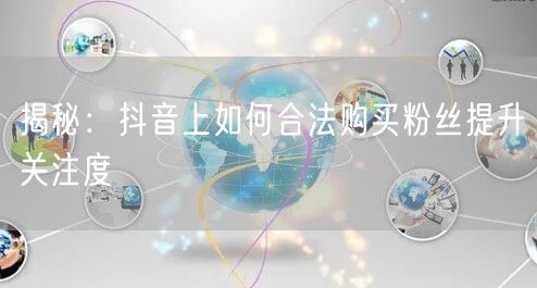 揭秘:抖音上如何合法购买粉丝提升关注度