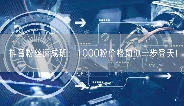 抖音粉丝速成班:1000粉价格助你一步登