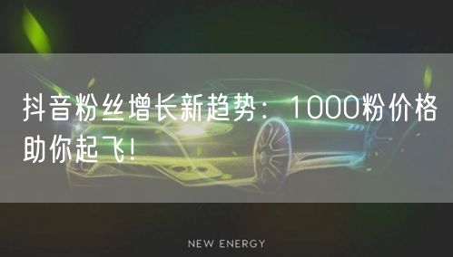 抖音粉丝增长新趋势:1000粉价格助你起
