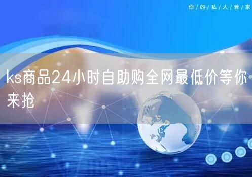 ks商品24小时自助购全网最低价等你来抢