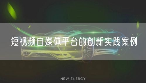 短视频自媒体平台的创新实践案例