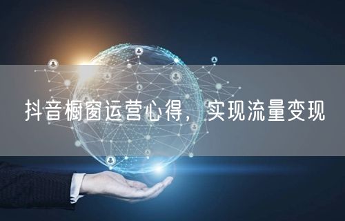 抖音橱窗运营心得，实现流量变现