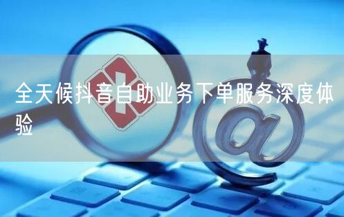 全天候抖音自助业务下单服务深度体验