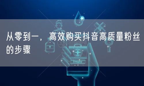 从零到一,高效购买抖音高质量粉丝的步骤