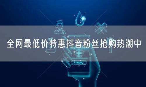 全网最低价特惠抖音粉丝抢购热潮中