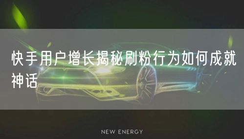 快手用户增长揭秘刷粉行为如何成就神话