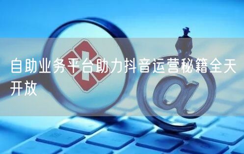 自助业务平台助力抖音运营秘籍全天开放