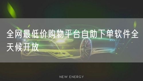 全网最低价购物平台自助下单软件全天候开放