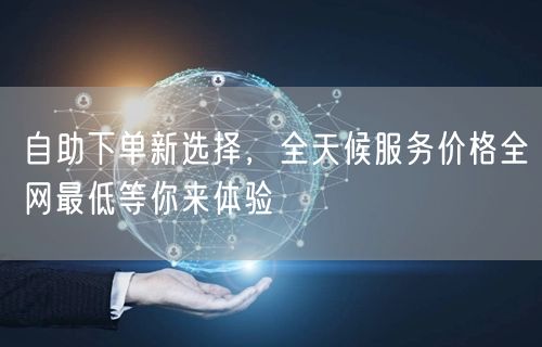自助下单新选择，全天候服务价格全网最低等