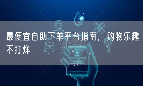 最便宜自助下单平台指南,购物乐趣不打烊
