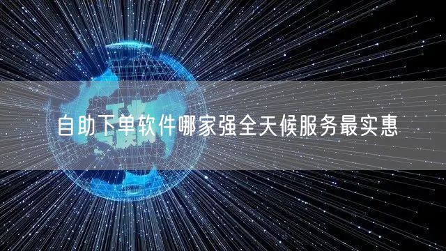 自助下单软件哪家强全天候服务最实惠