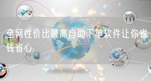 全网性价比最高自助下单软件让你省钱省心