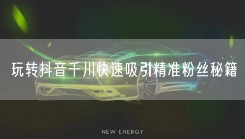 玩转抖音千川快速吸引精准粉丝秘籍