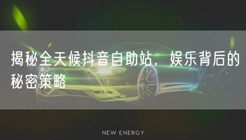 揭秘全天候抖音自助站,娱乐背后的秘密策略