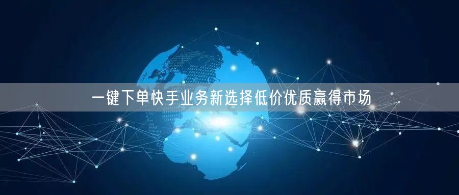 一键下单快手业务新选择低价优质赢得市场