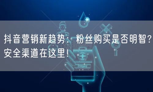 抖音营销新趋势:粉丝购买是否明智?安全渠