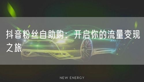 抖音粉丝自助购:开启你的流量变现之旅