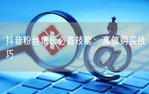 抖音粉丝增长必备技能：高效购买技巧