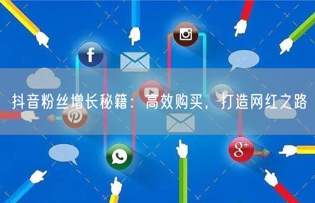 抖音粉丝增长秘籍：高效购买，打造网红之路