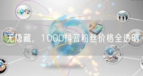 无隐藏,1000抖音粉丝价格全透明