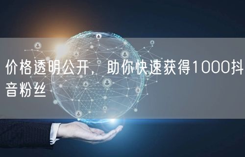 价格透明公开，助你快速获得1000抖音粉