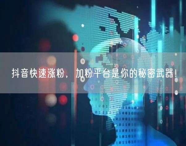 抖音快速涨粉，加粉平台是你的秘密武器！